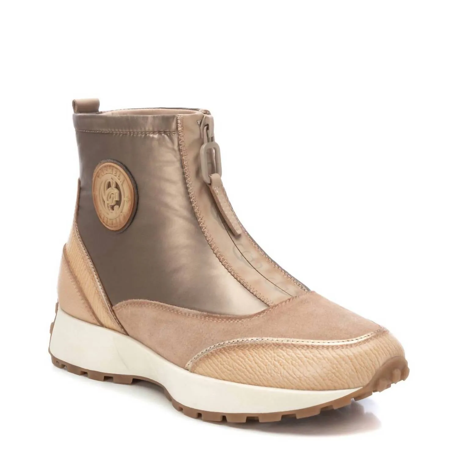 Women's Carmela Collection Leather Booties In Beige