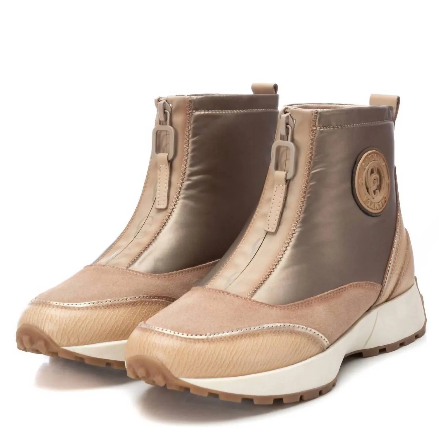 Women's Carmela Collection Leather Booties In Beige