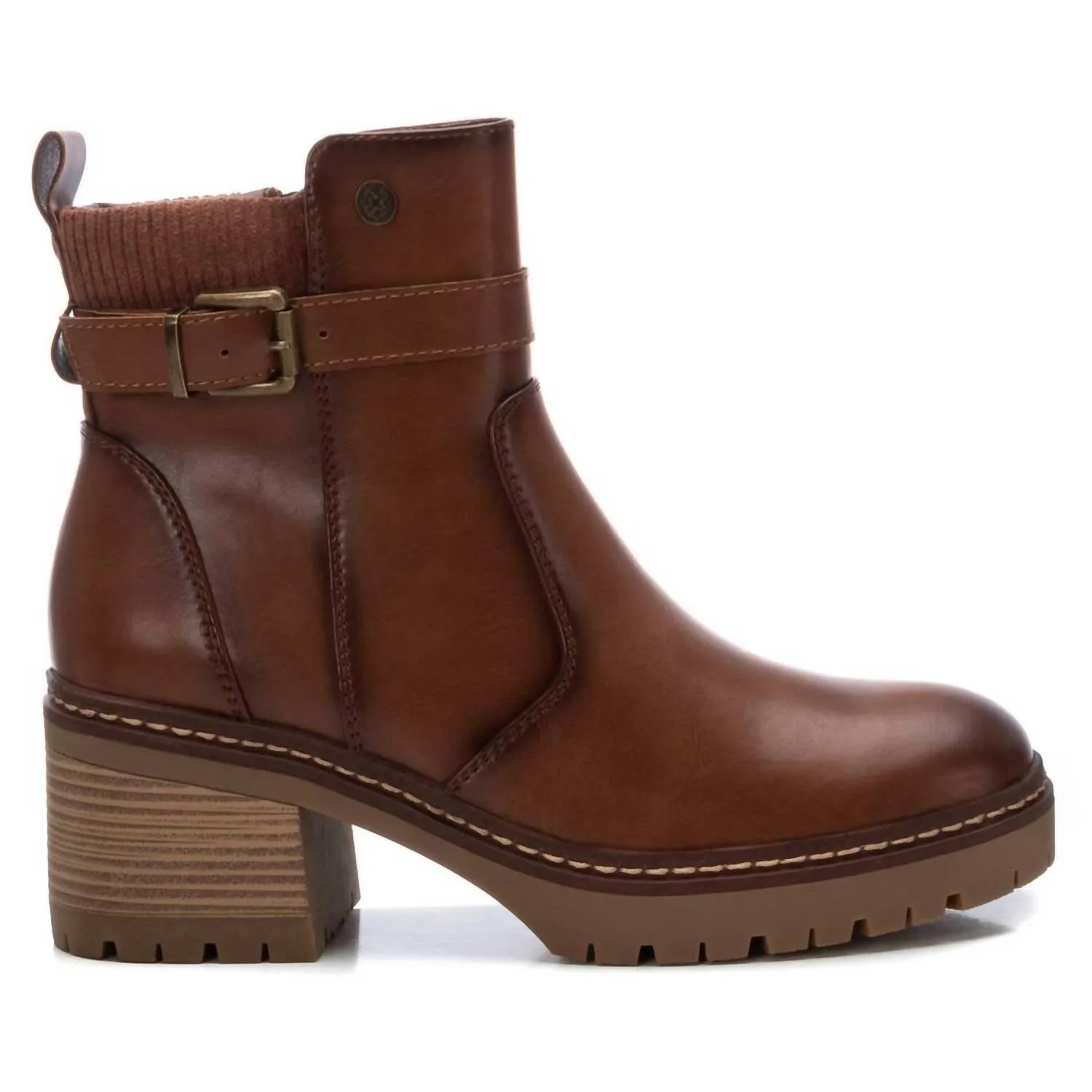 Women's Casual Booties In Camel