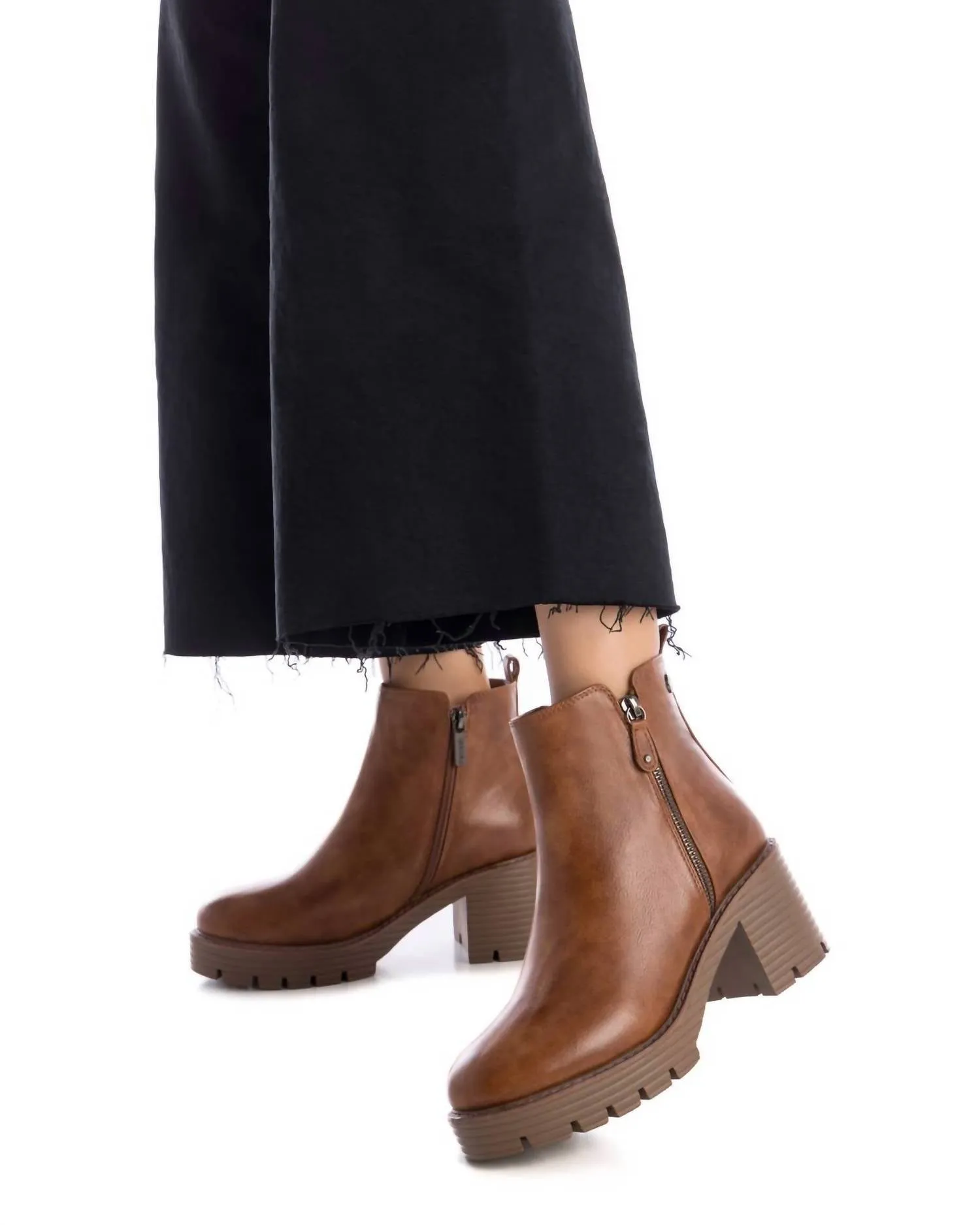 Women's Casual Booties In Camel