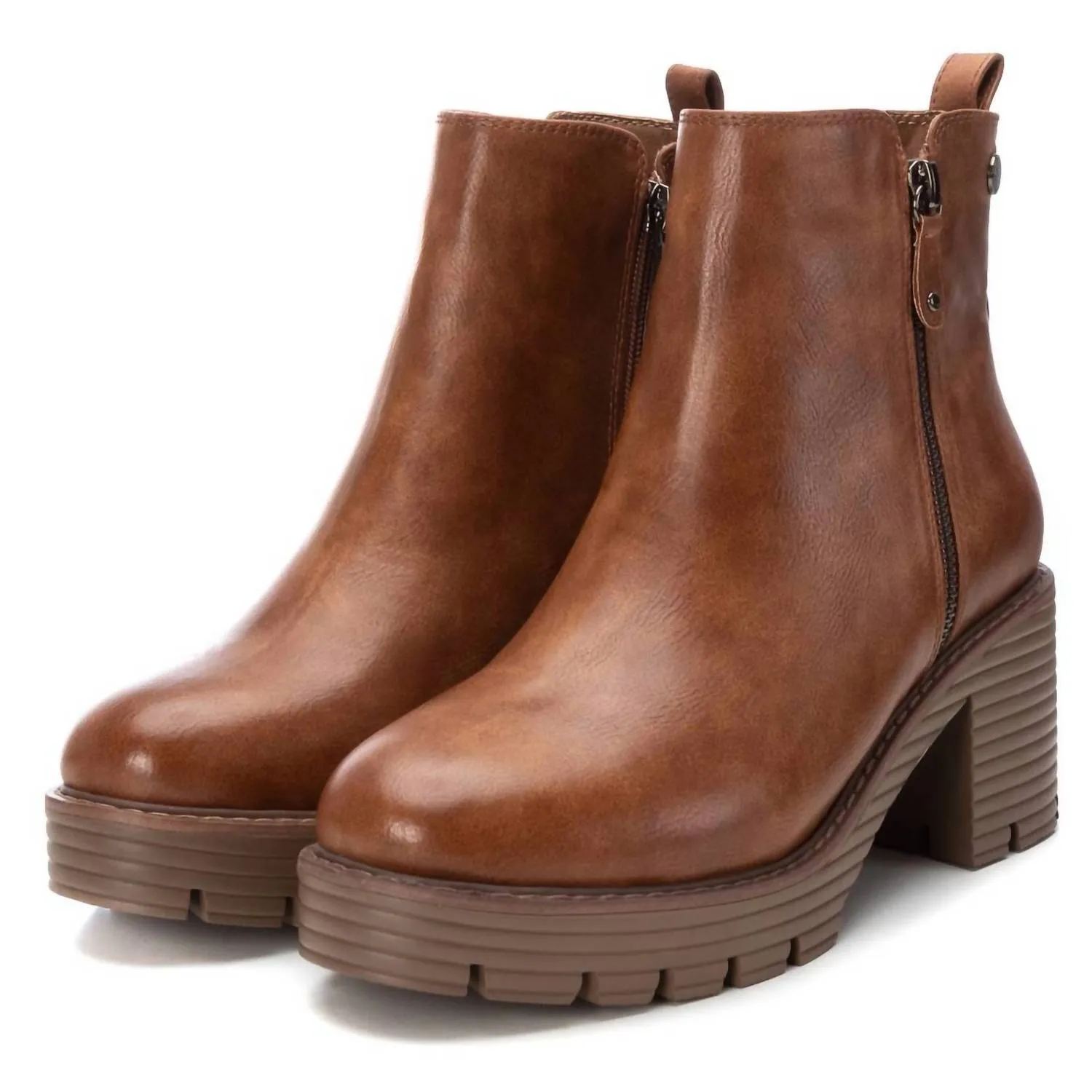 Women's Casual Booties In Camel