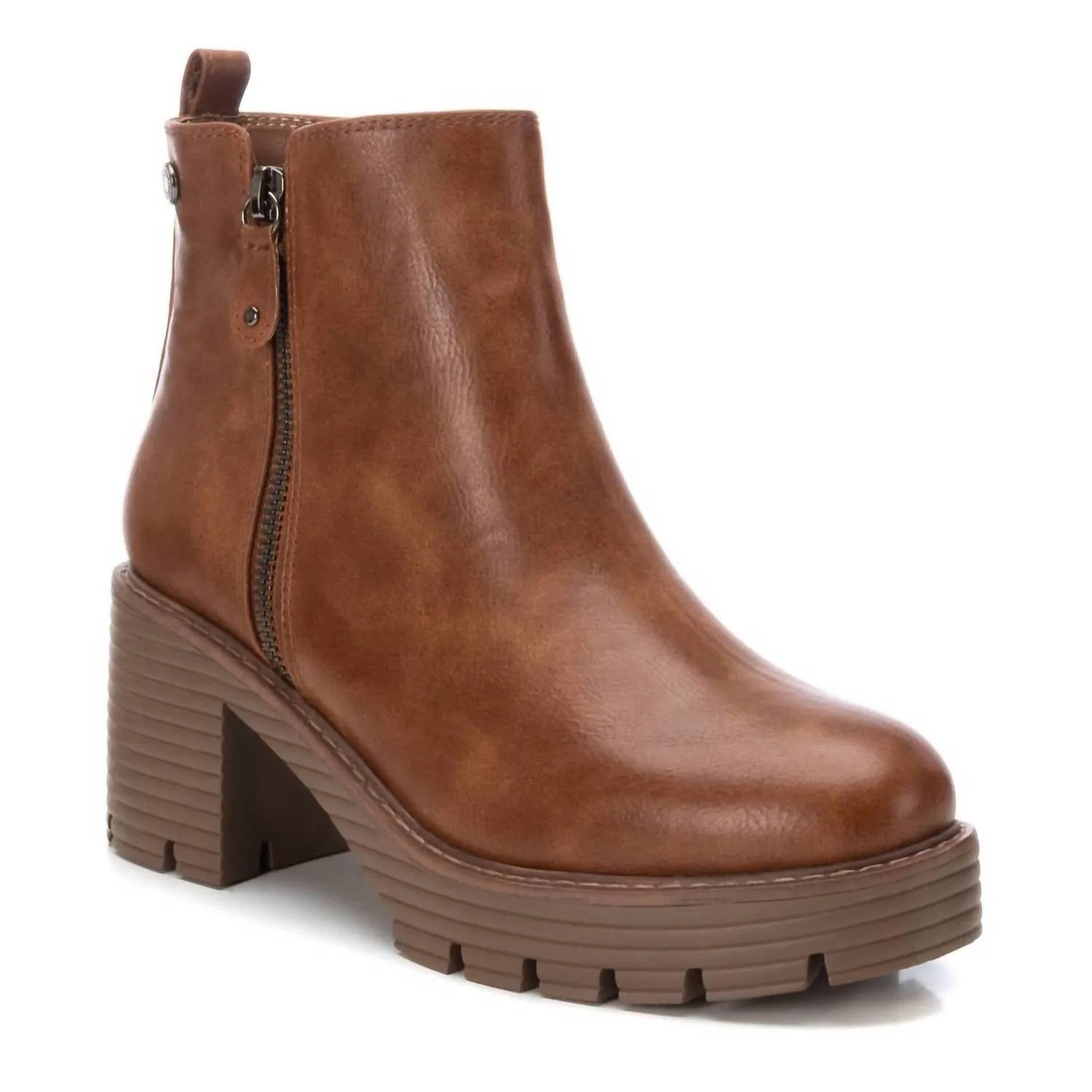 Women's Casual Booties In Camel