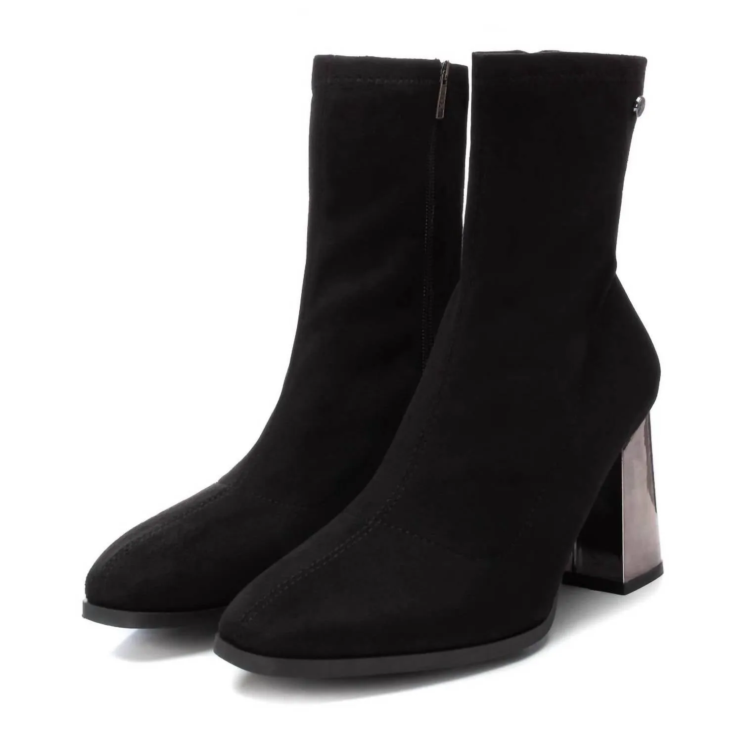 Women's Casual Suede Booties In Black
