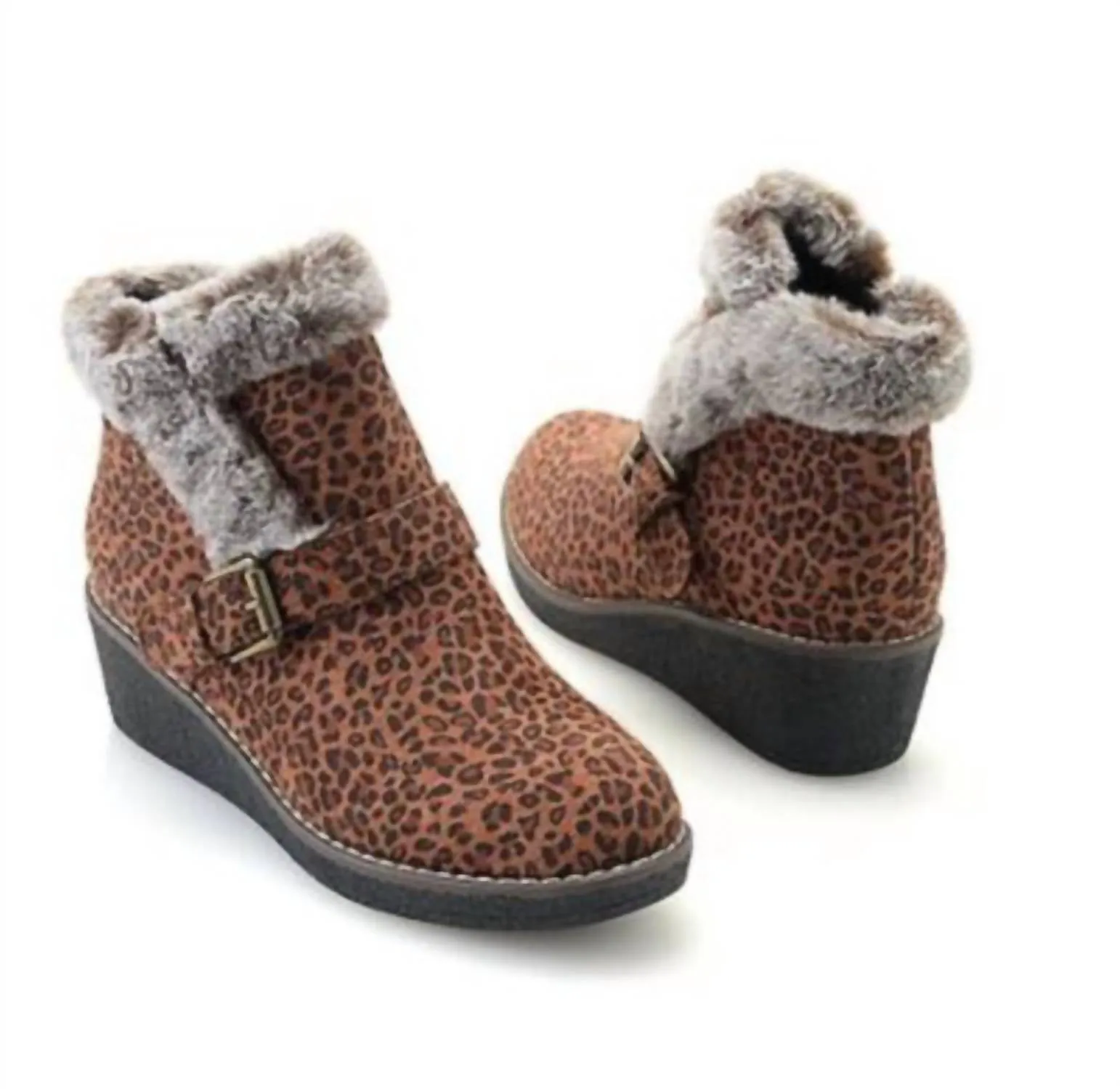 Women's Chilly Booties In Brown Leopard