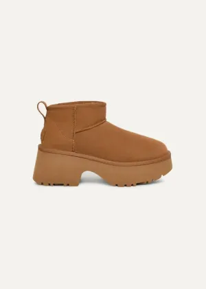 Women's Classic Ultra Mini New Heights Boots In Chestnut