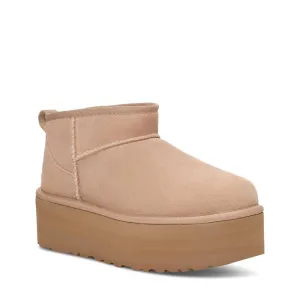 Women's Classic Ultra Mini Platform Boots In Sand