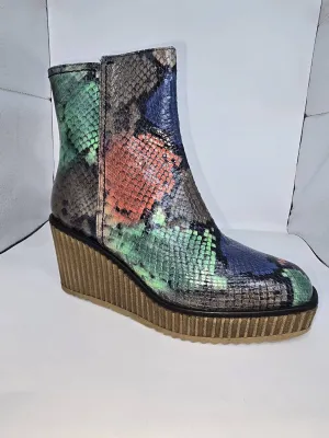 Women's Claudia Python Platform Ankle Boots In Multi-Color