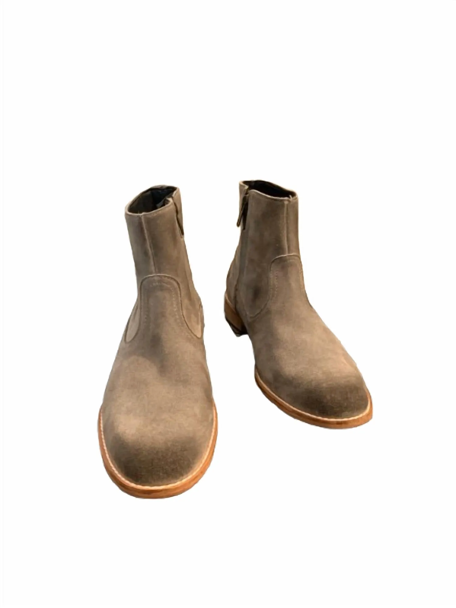 Women's Dakota Suede Leather Engraved Ankle Boot In Grey