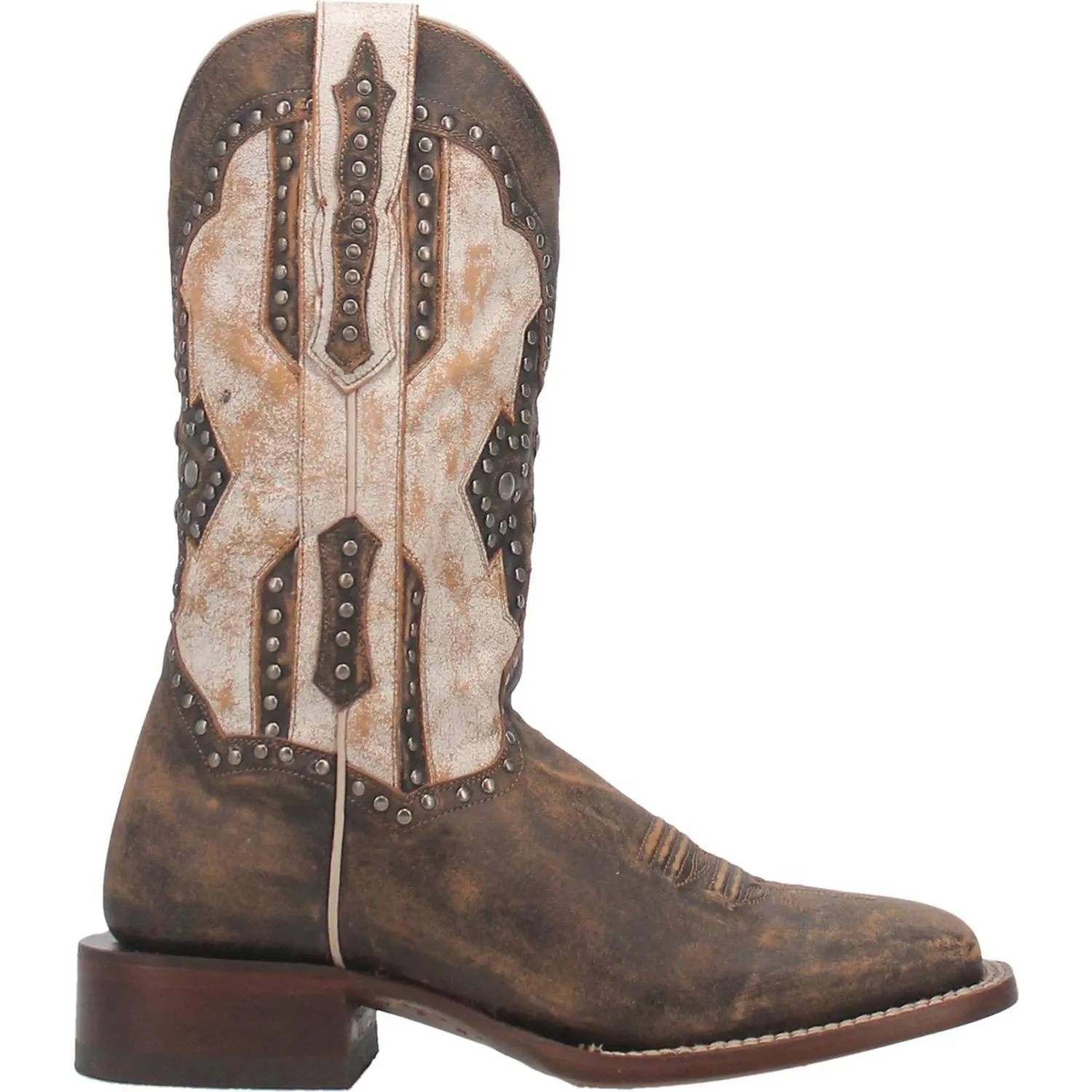 Women's Darby Western Boot In Brown/bone