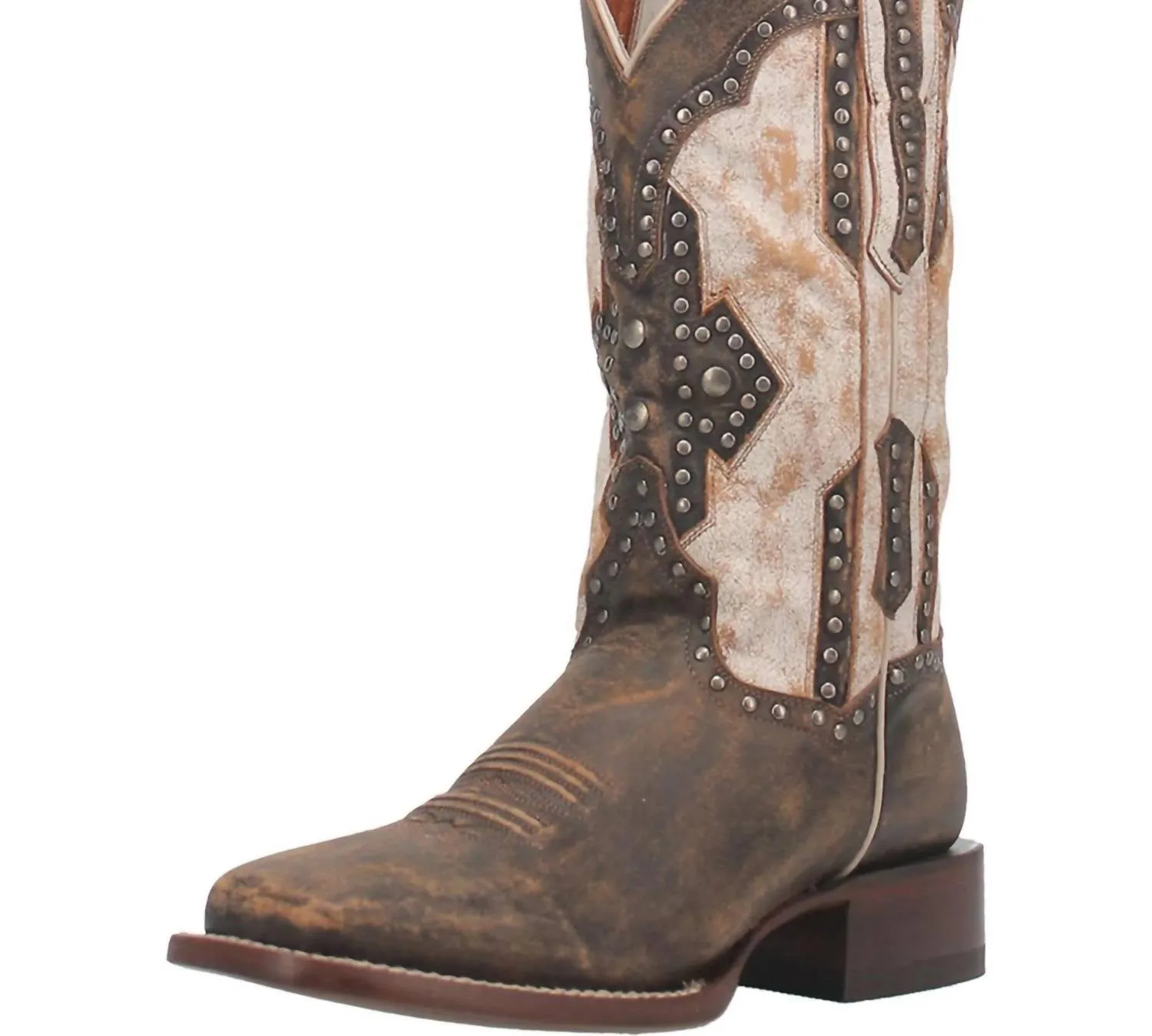 Women's Darby Western Boot In Brown/bone