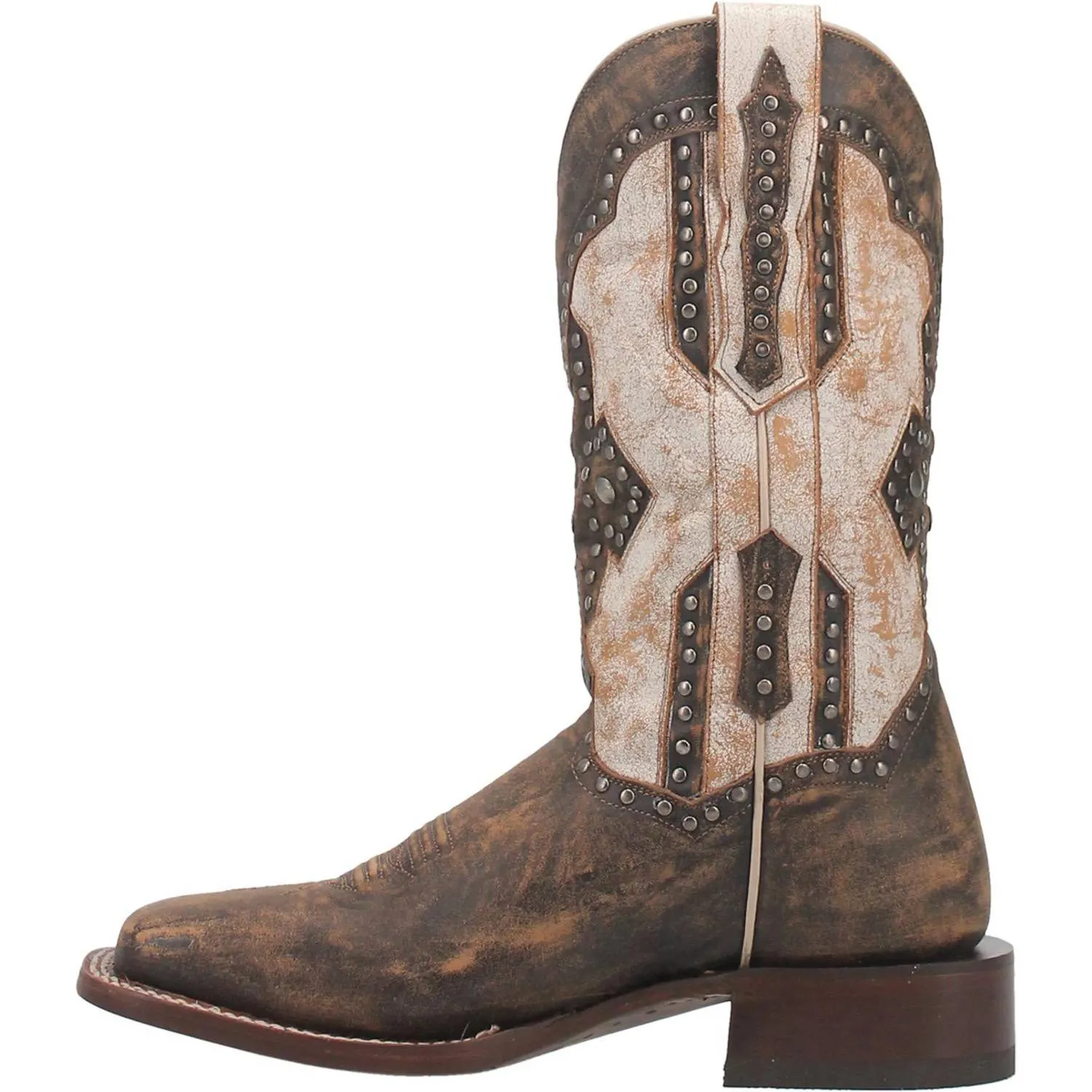 Women's Darby Western Boot In Brown/bone