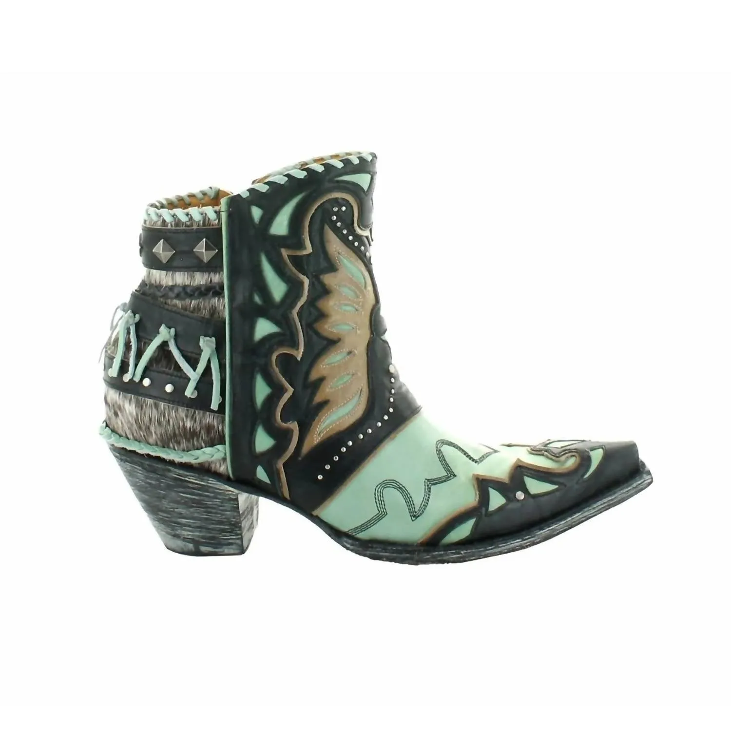 Women's Eagle Flight Boots In Black/aqua