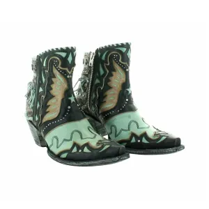 Women's Eagle Flight Boots In Black/aqua