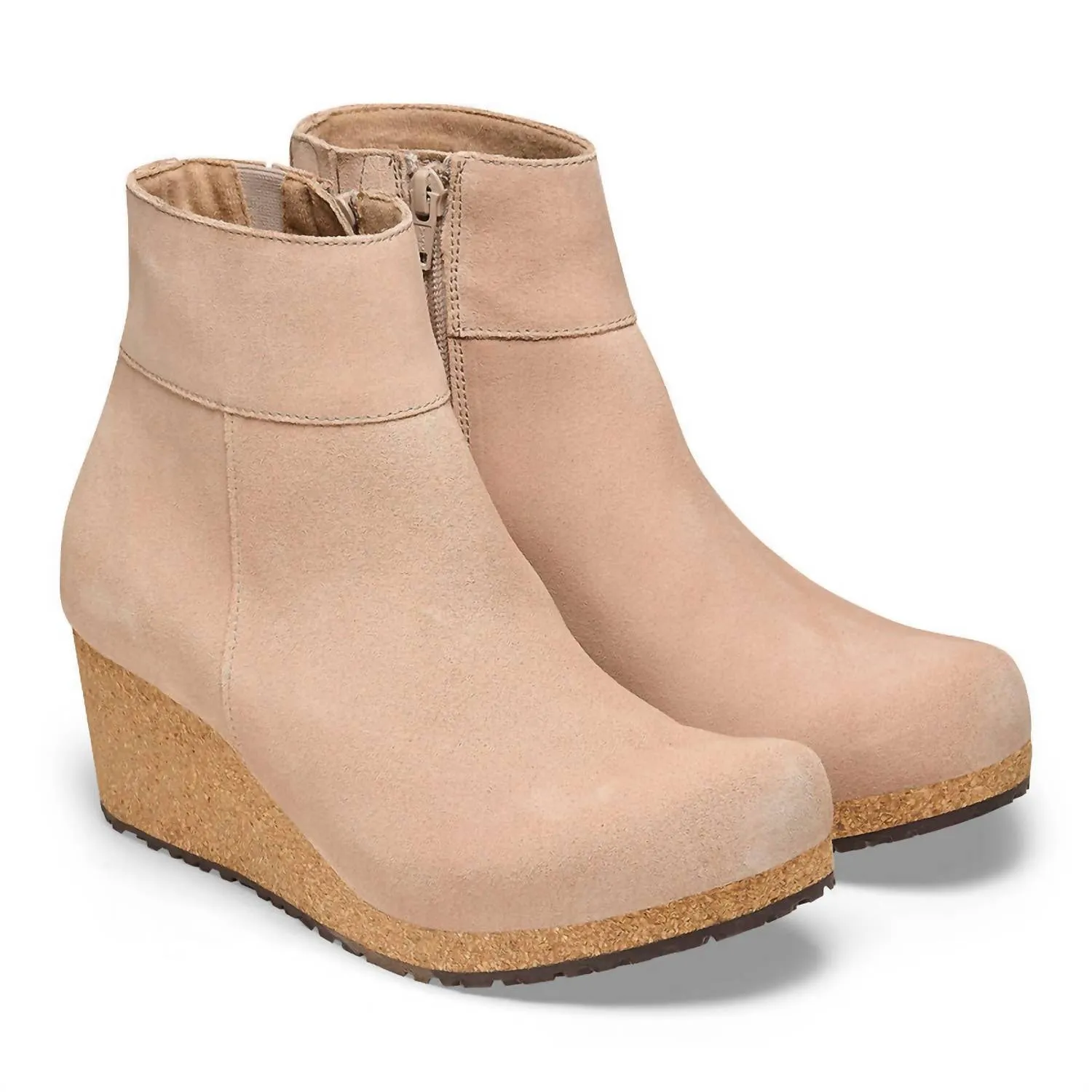 Women's Ebba Suede Leather Ankle Boots In Warm Sand