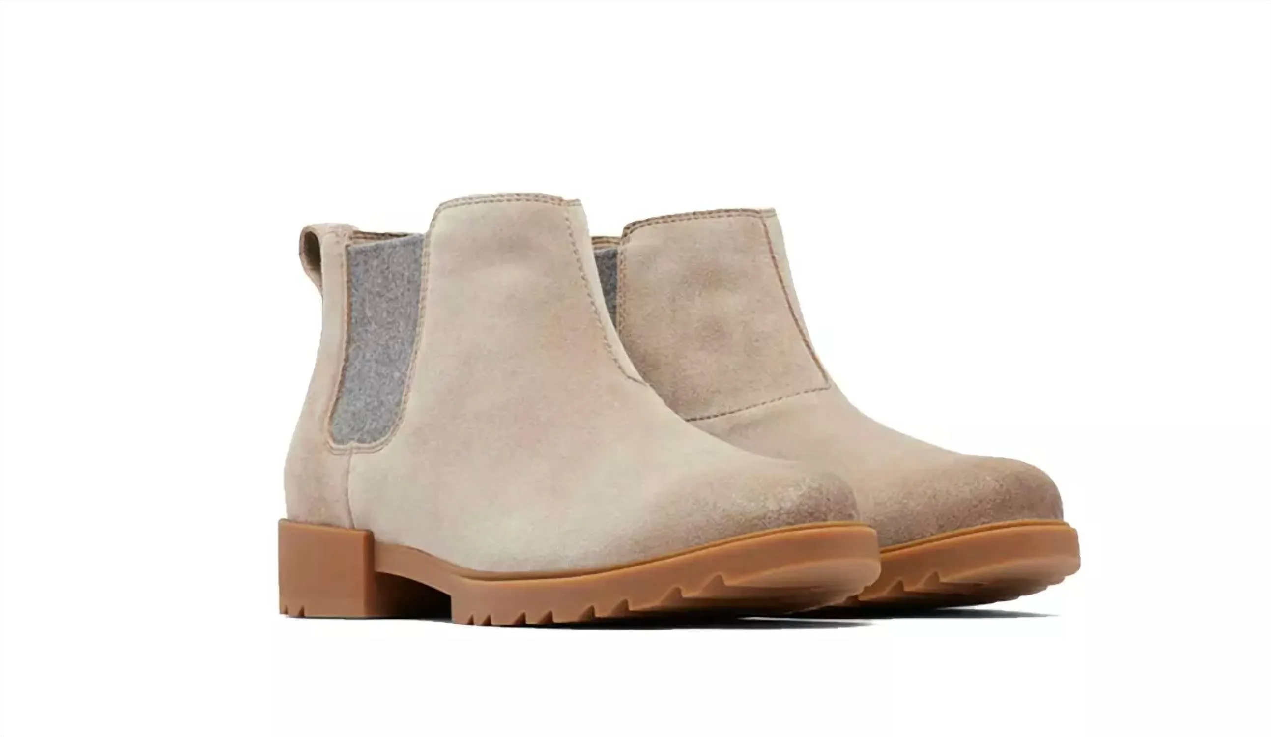 WomenS Emelie Ii Chelsea Fashion Boots In Omega Taupe, Gum 10