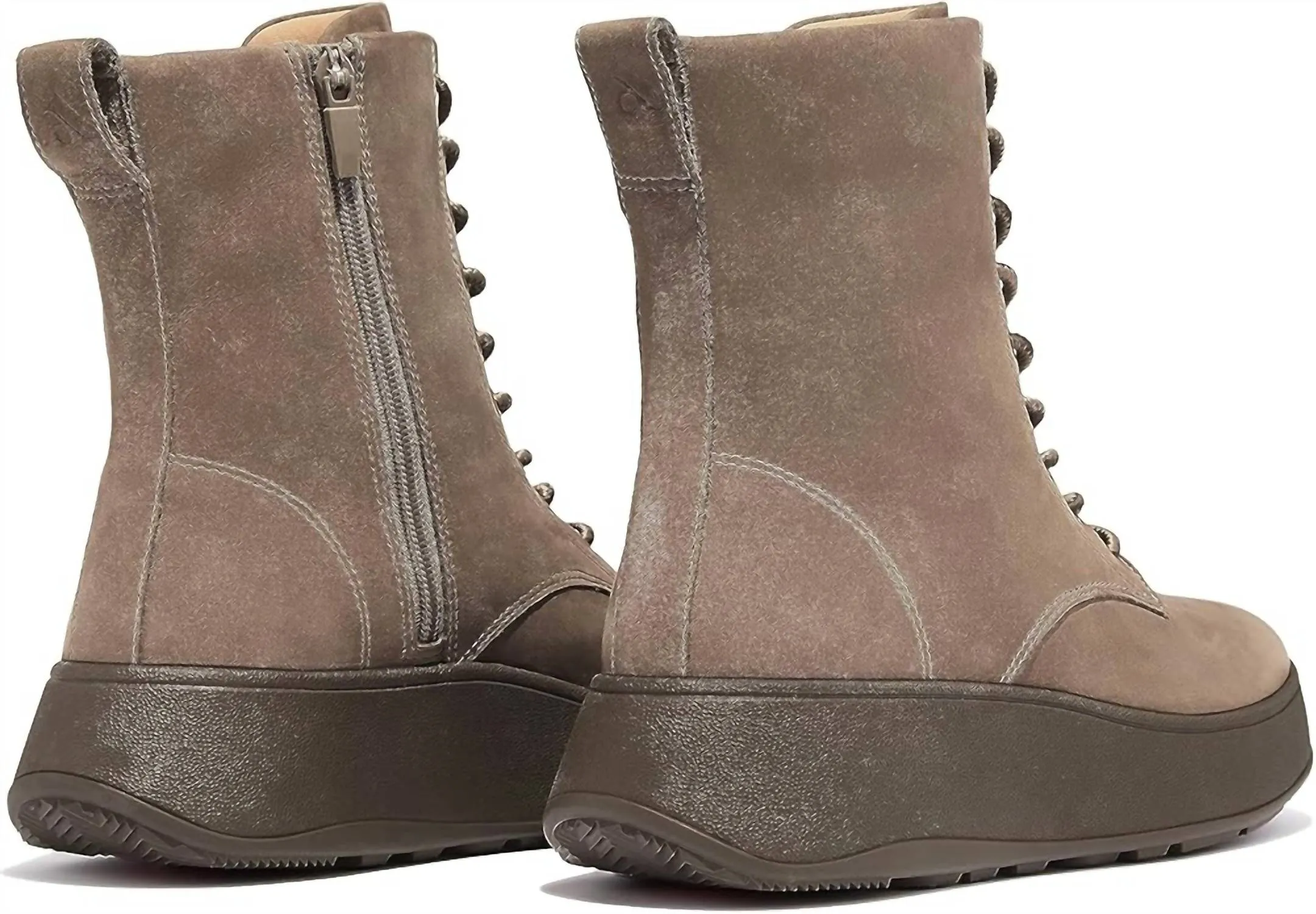 Women's F-Mode Flatform Ankle Boots In Minky Grey