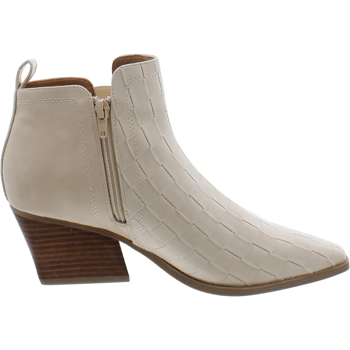 Womens Faux Leather Ankle Booties