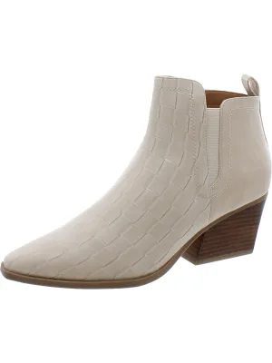 Womens Faux Leather Ankle Booties