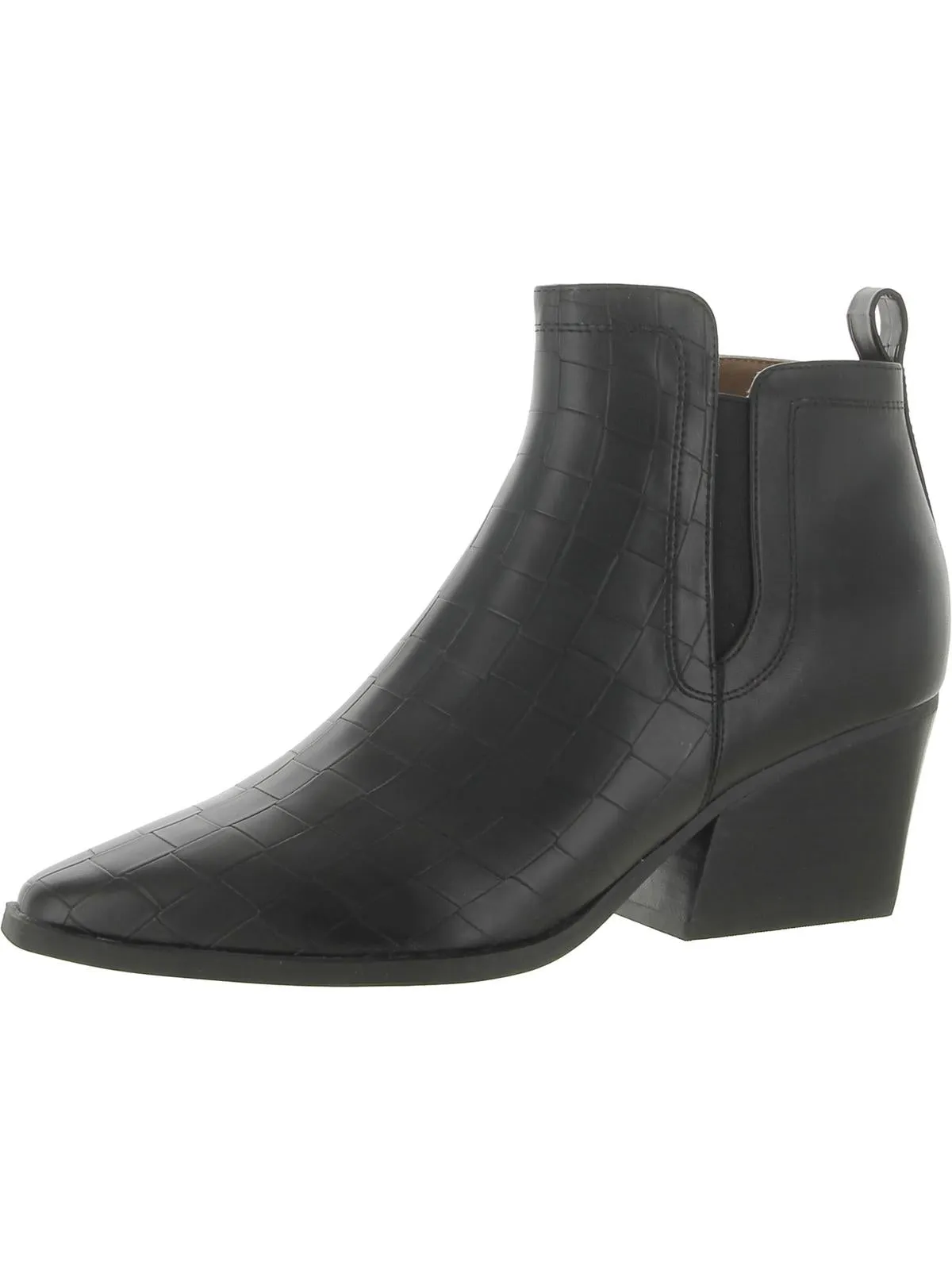 Womens Faux Leather Ankle Booties