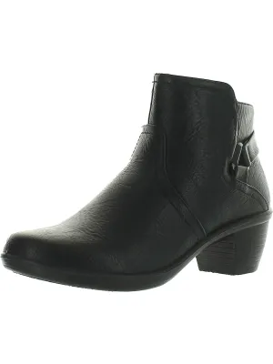 Womens Faux Leather Bootie Ankle Boots
