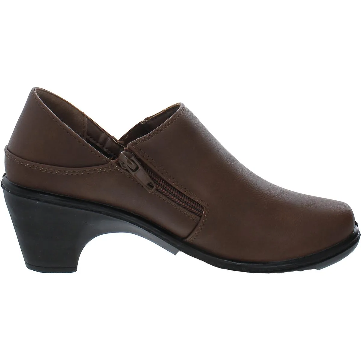 Womens Faux Leather Stretch Booties