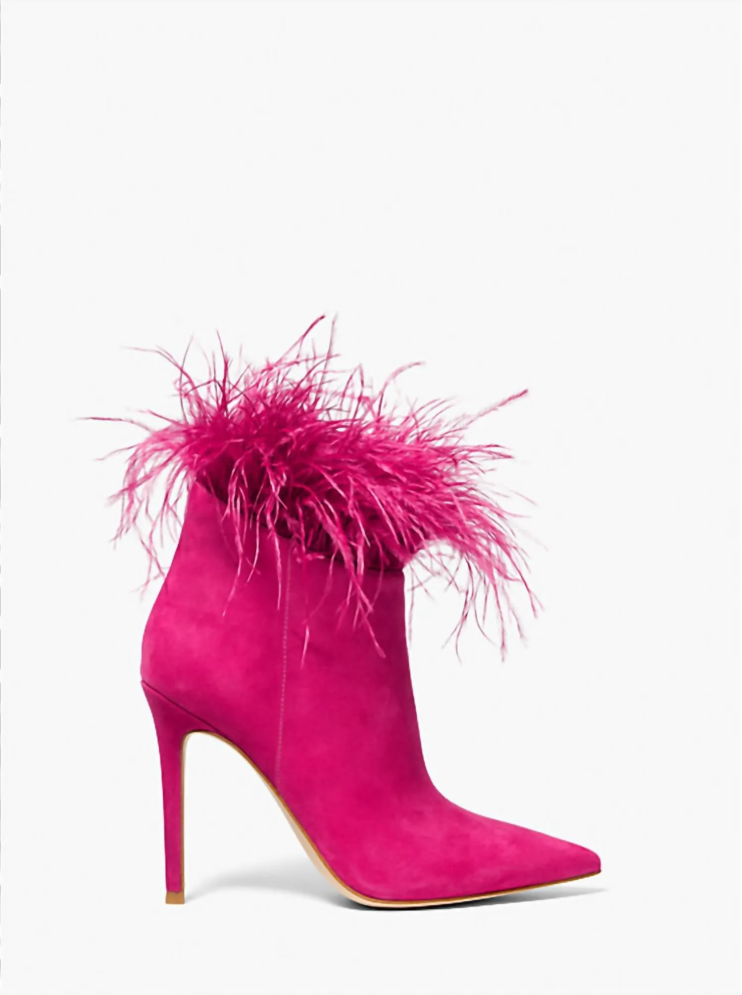 Women's Feather Ankle Boots In Fuschia