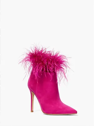 Women's Feather Ankle Boots In Fuschia