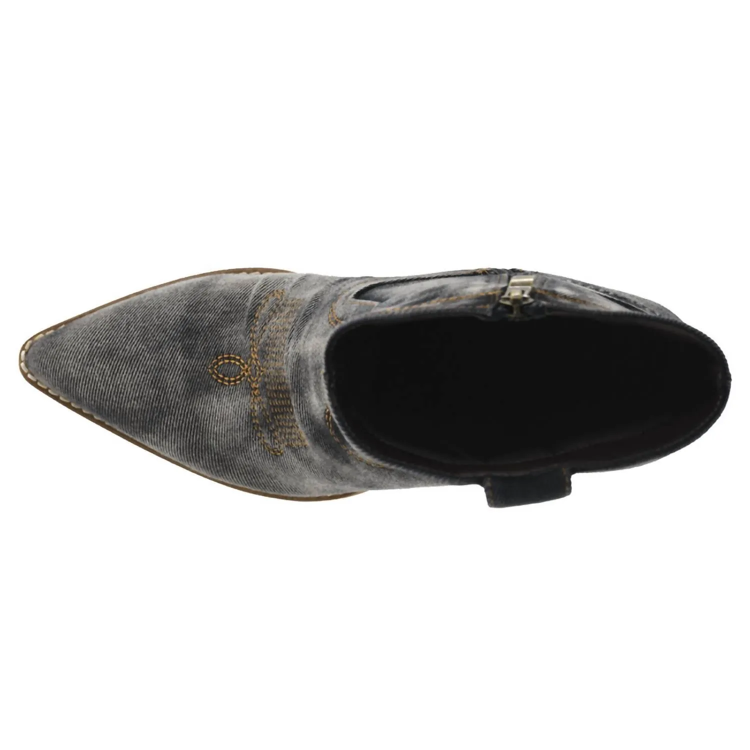 Women's Friends In Low Places Western Boots In Washed Dark Denim
