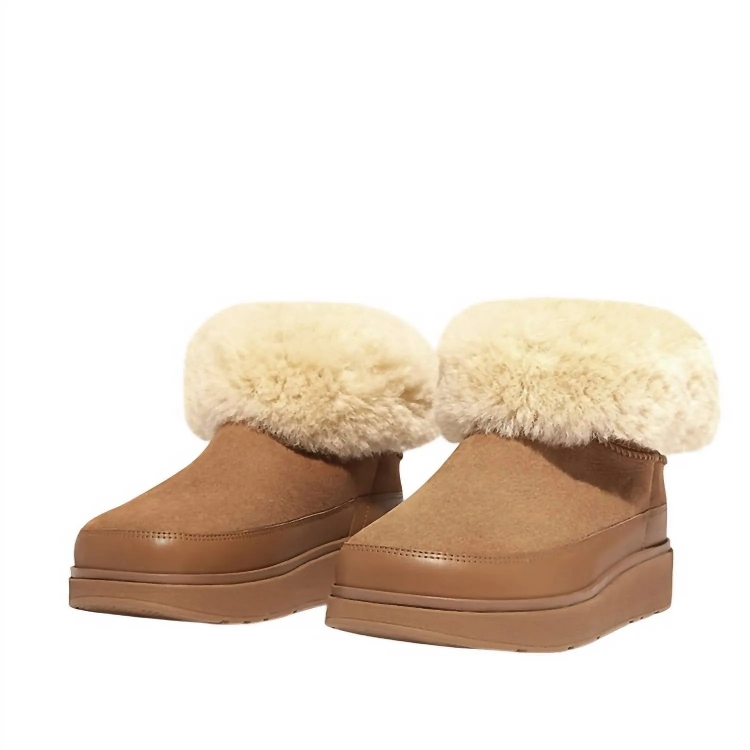 Women's Gen-Ff Mini Double Face Shearling Boots In Desert Tan