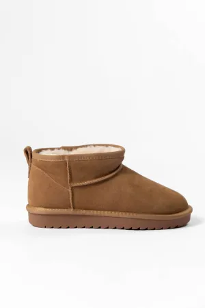 Women's Georgia Platform Mini Boot In Chestnut