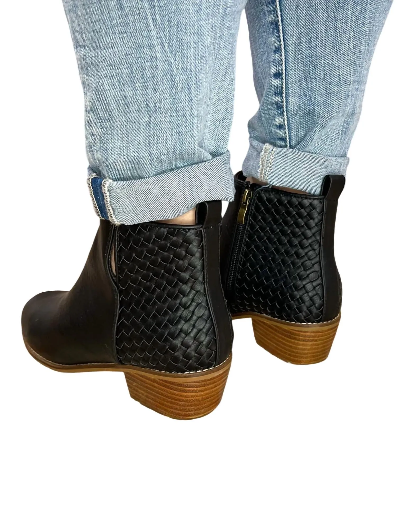 Women's Half N Half Black Boots