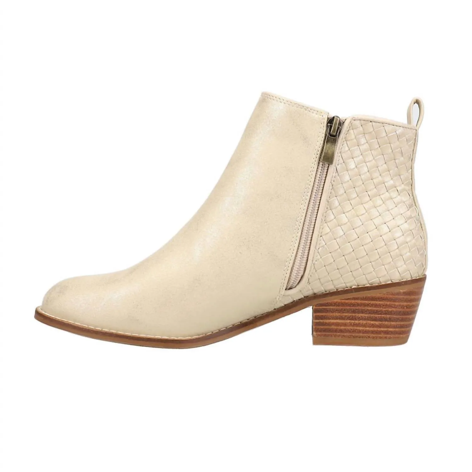 Women's Half N Half Booties In Gold