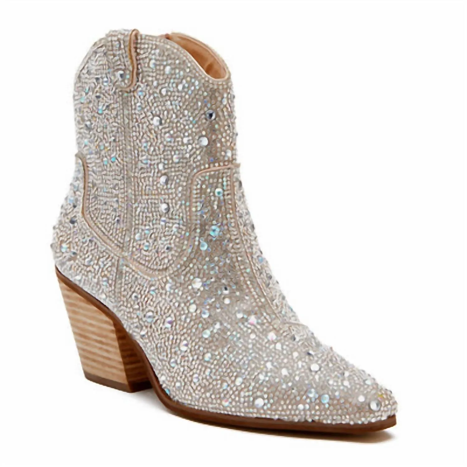 Women's Harlow Rhinestone Bootie In Clear Rhinestone