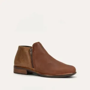Women's Helm Booties - Medium In Soft Cognac Leather