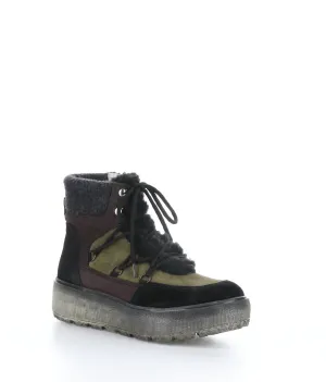 Women's Ideal Waterproof Boot In Black/olive/plum