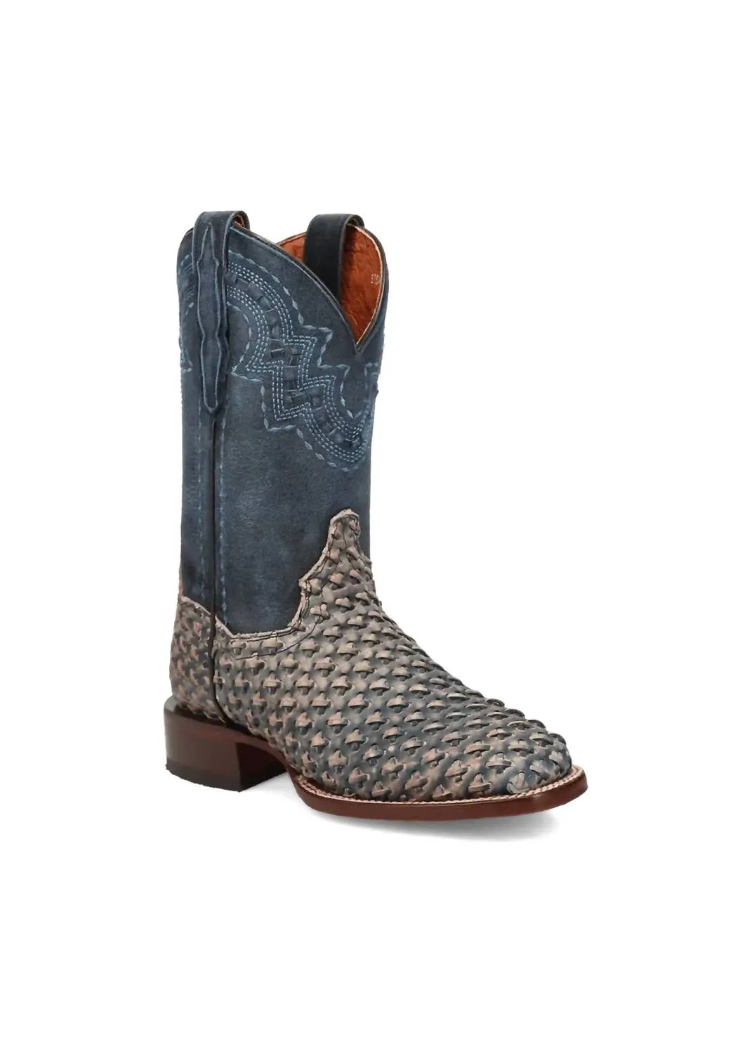 Women's Indy Weave Cowgirl Certified Boot In Blue