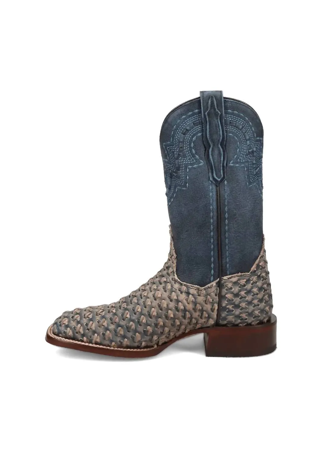 Women's Indy Weave Cowgirl Certified Boot In Blue