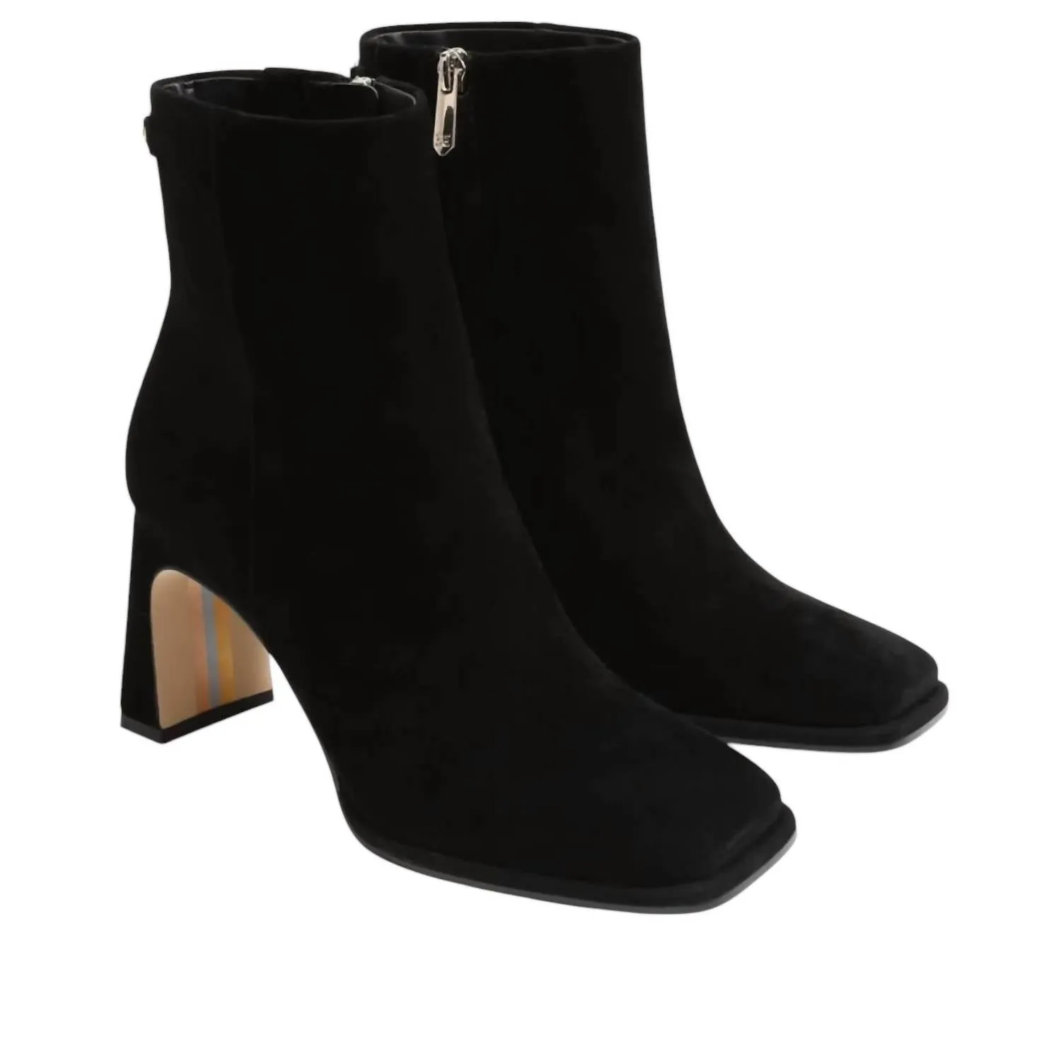 Women's Irie Square Toe Ankle Bootie In Black Suede
