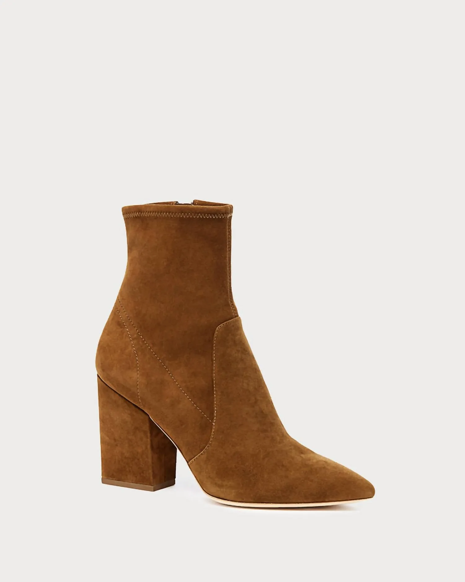 Women's Isla Cacao Suede Slim Ankle Bootie In Brown