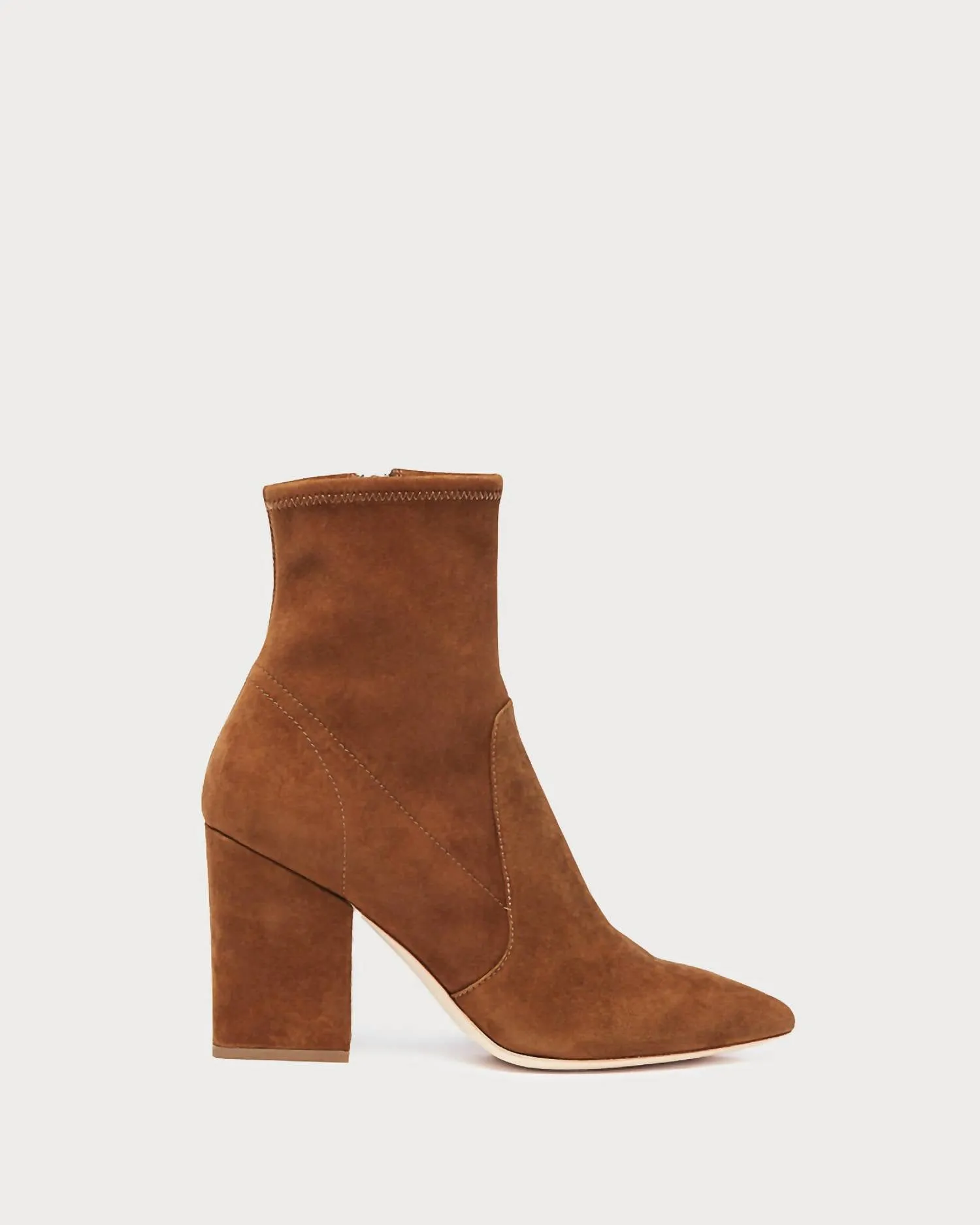 Women's Isla Cacao Suede Slim Ankle Bootie In Brown