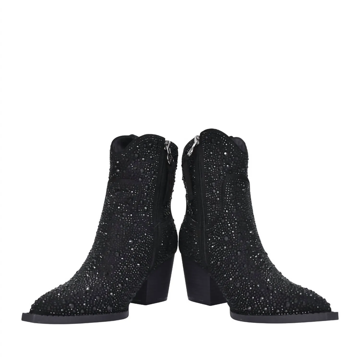 Women's Italian Western Booties In Black
