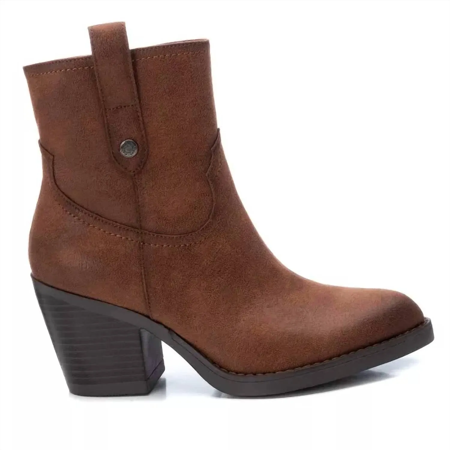 Women's Italian Western Booties In Camel