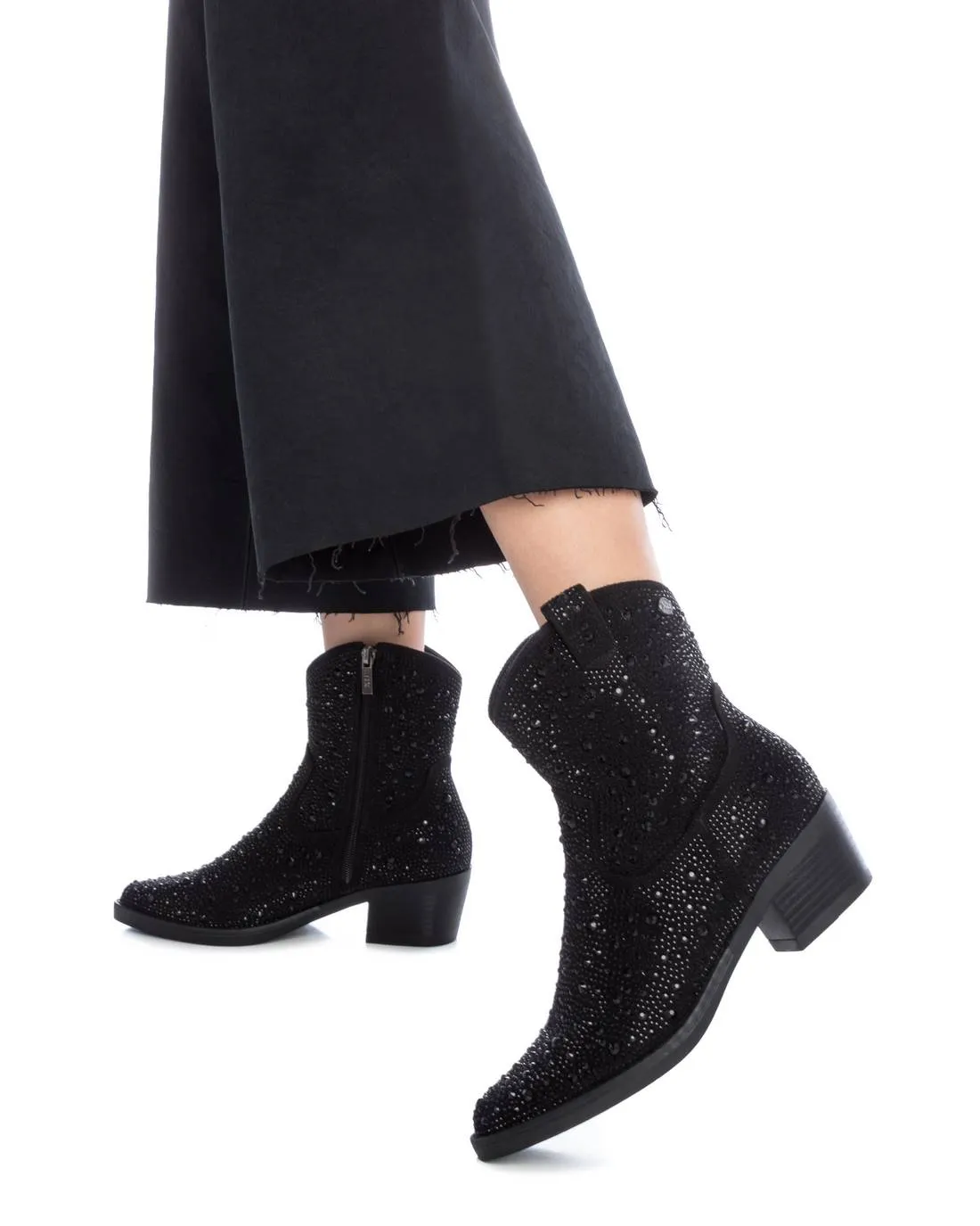 Women's Italian Western Suede Booties By XTI