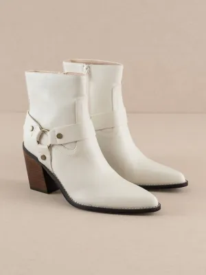 Women's Jackson Pointed Toe Booties In White
