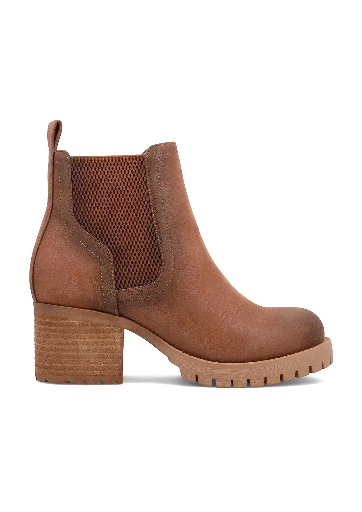 Women's Jonna Lug Sole Boot In Cognac