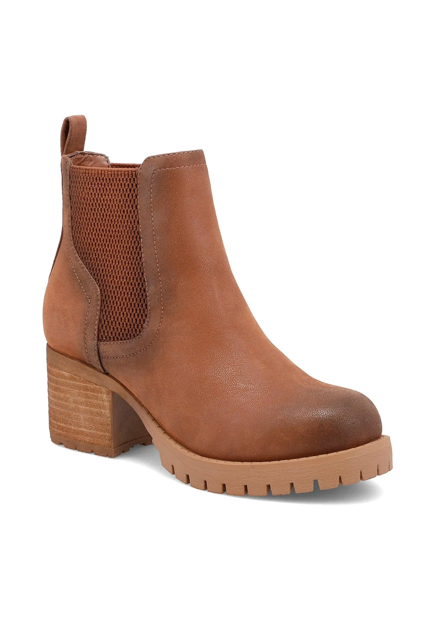 Women's Jonna Lug Sole Boot In Cognac