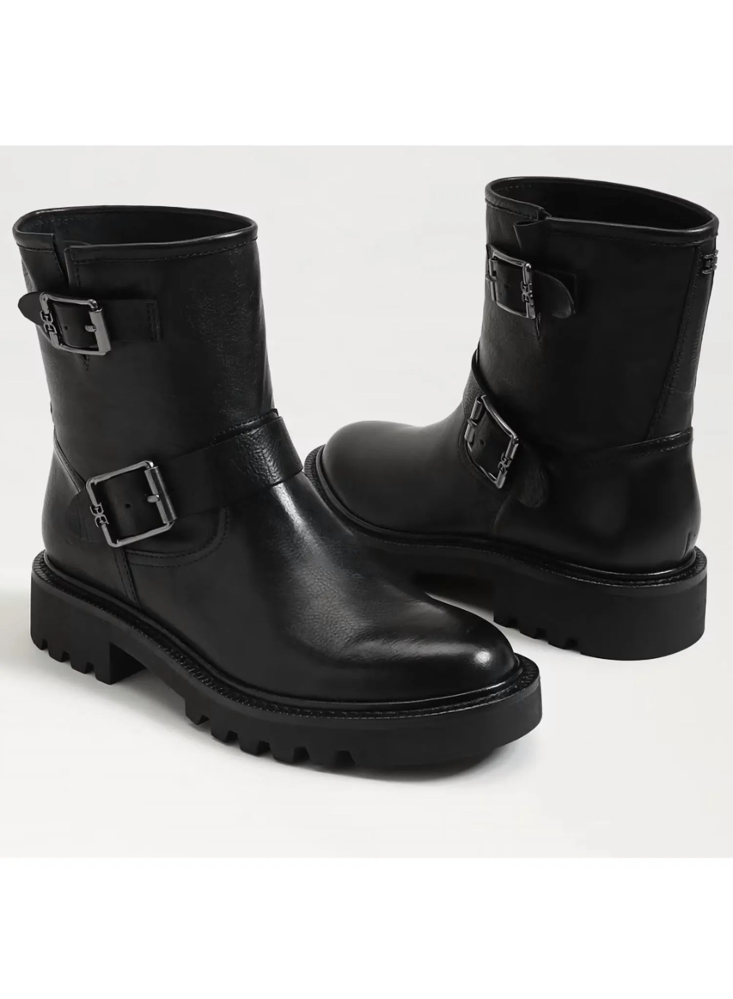 Women's Kinsley Motorcycle Boot In Black Leather