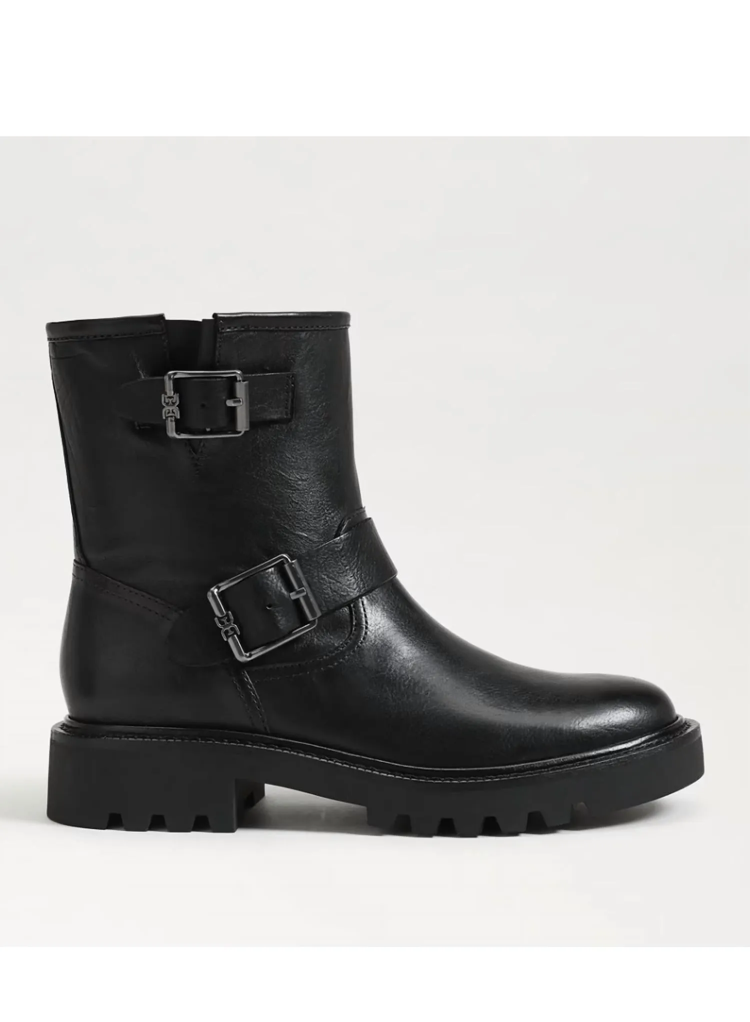 Women's Kinsley Motorcycle Boot In Black Leather