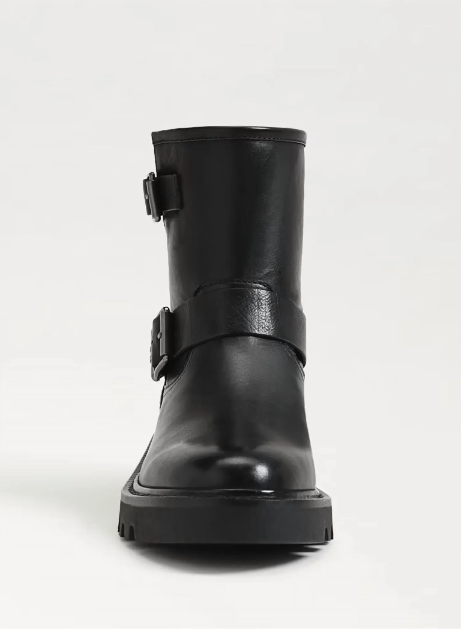 Women's Kinsley Motorcycle Boot In Black Leather