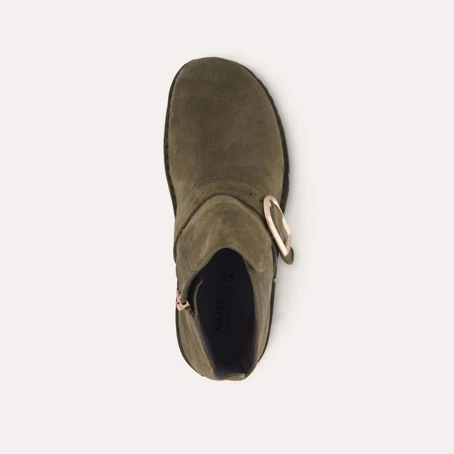Women's Kolmer Bootie - Wide In Oily Olive Suede